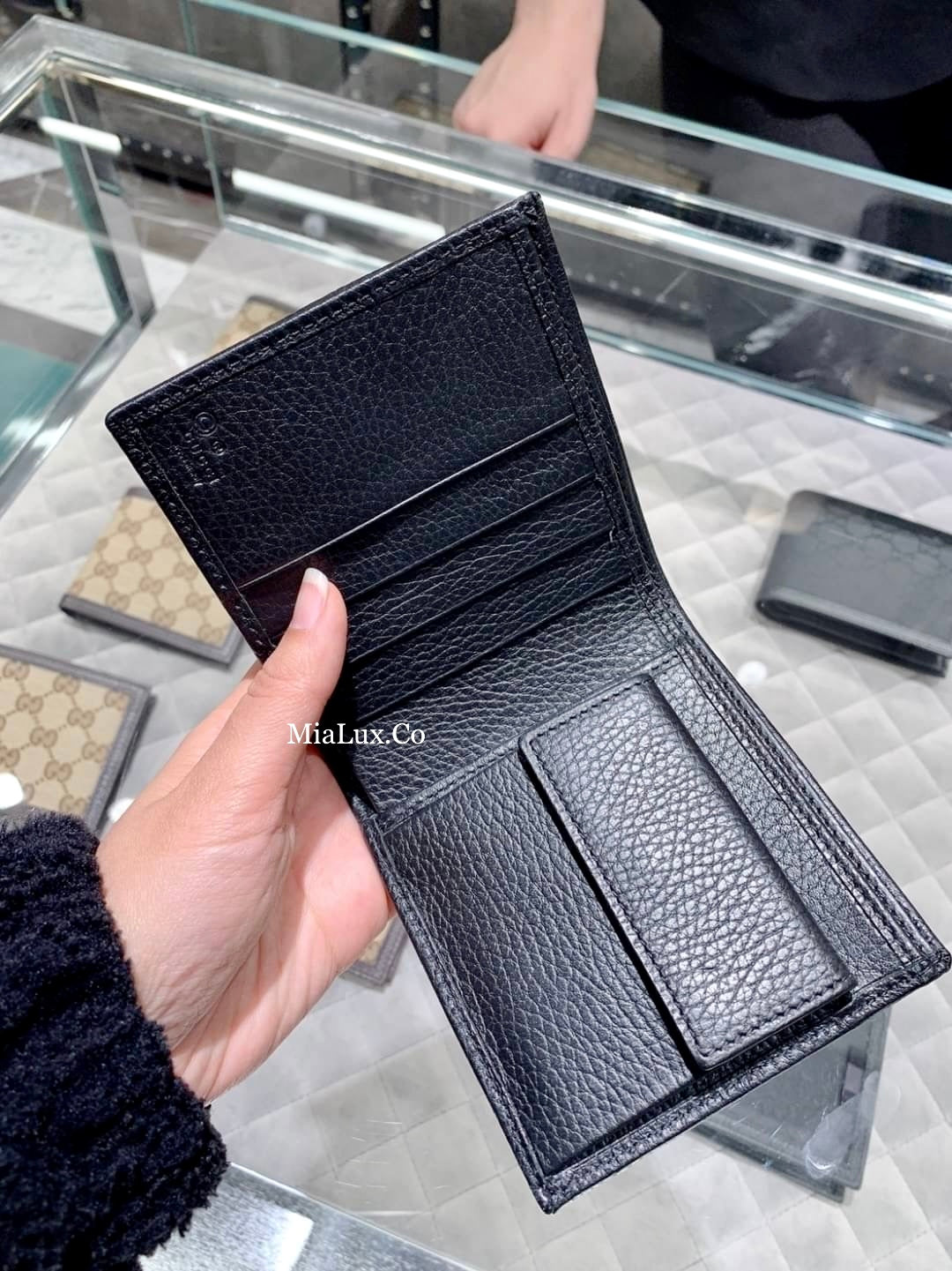 *@Gucci Canvas Wallet 男女款老花零錢短夾/P220