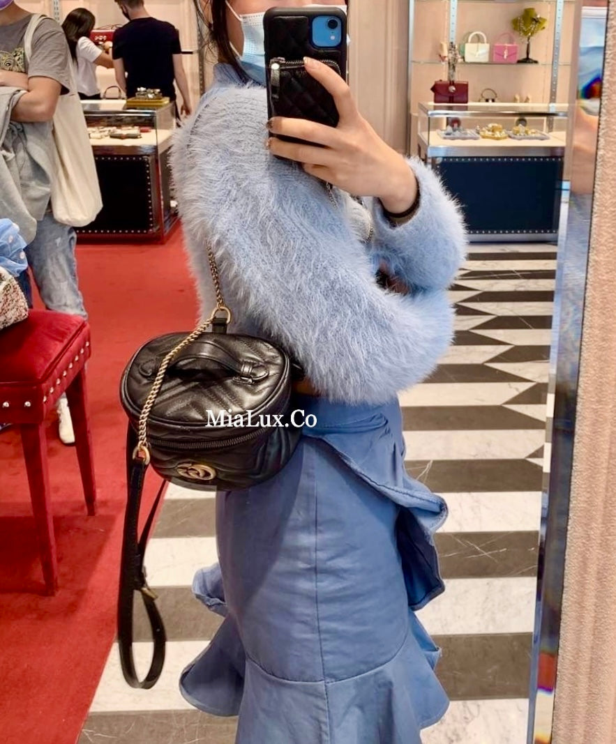 Gucci GG Marmont Mini Top Handle 上把手化妝後背包/P845