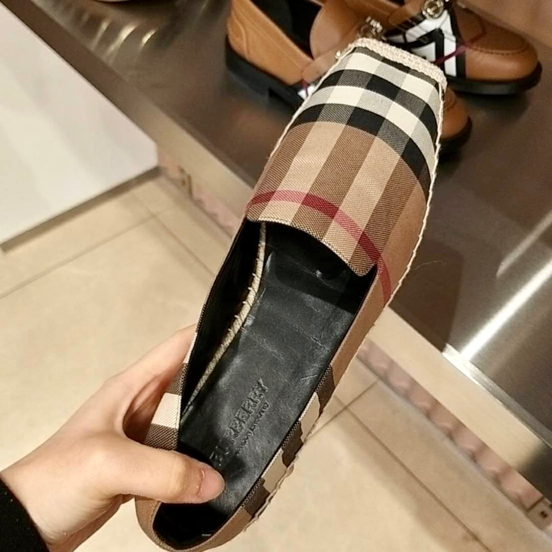 @Burberry Espadrilles 女款格紋草編漁夫鞋/P295 🔥下殺🉐14280