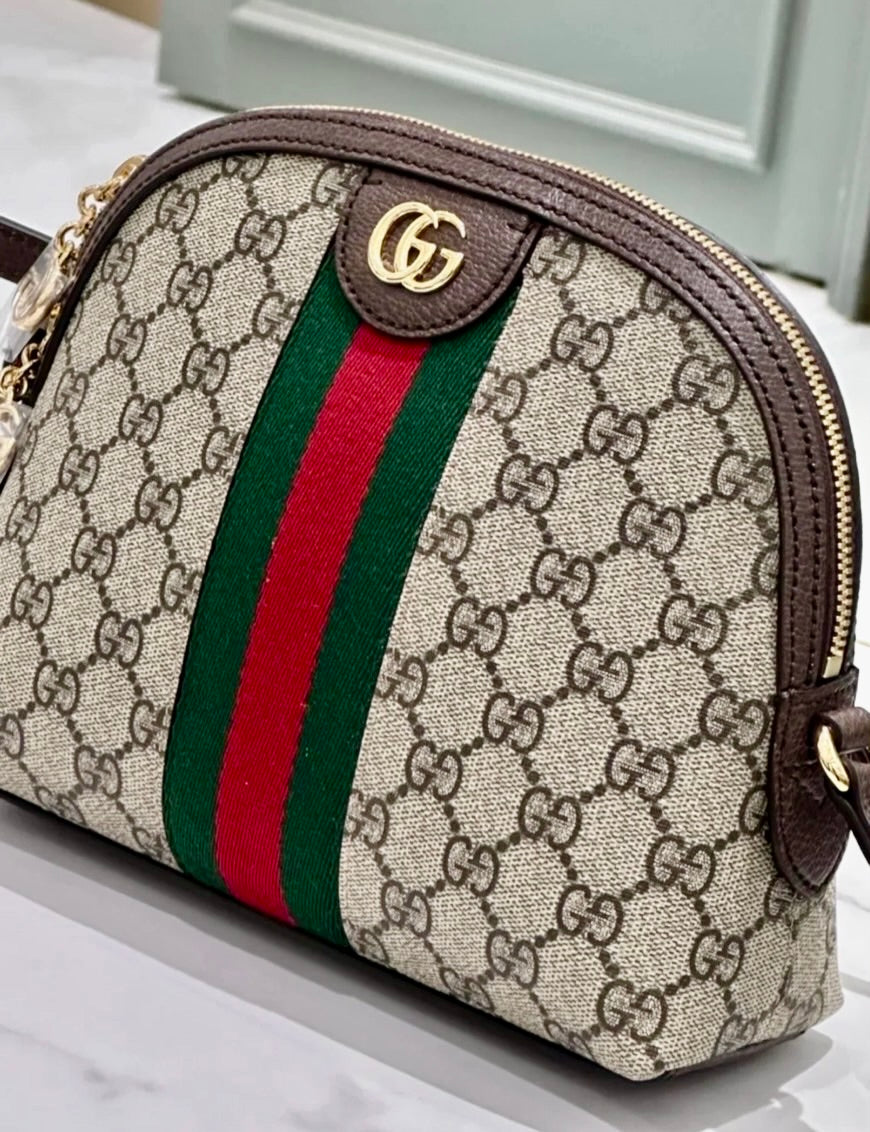 Gucci▪️Ophidia GG 老花織布貝殼包/1340C1083 ㊙️折扣🉐44320💰