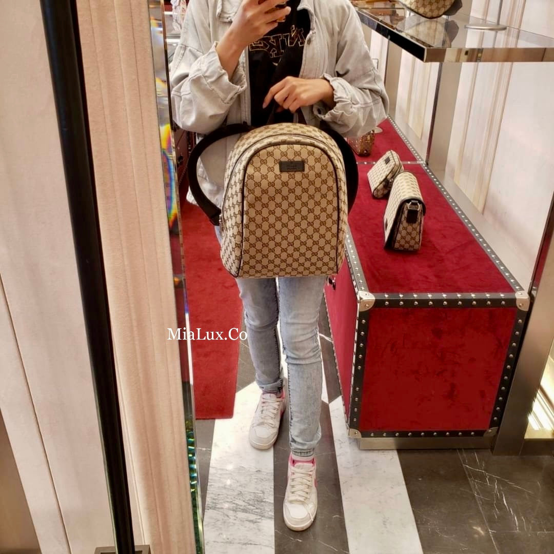 @Gucci Canvas Backpack 男女款老花後背包/P600