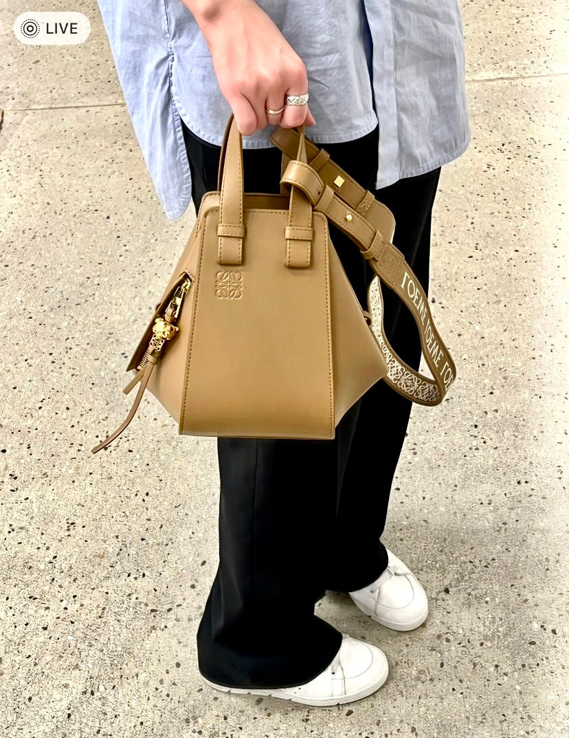 Loewe Compact Hammock 緞面小牛皮吊床包/2450
