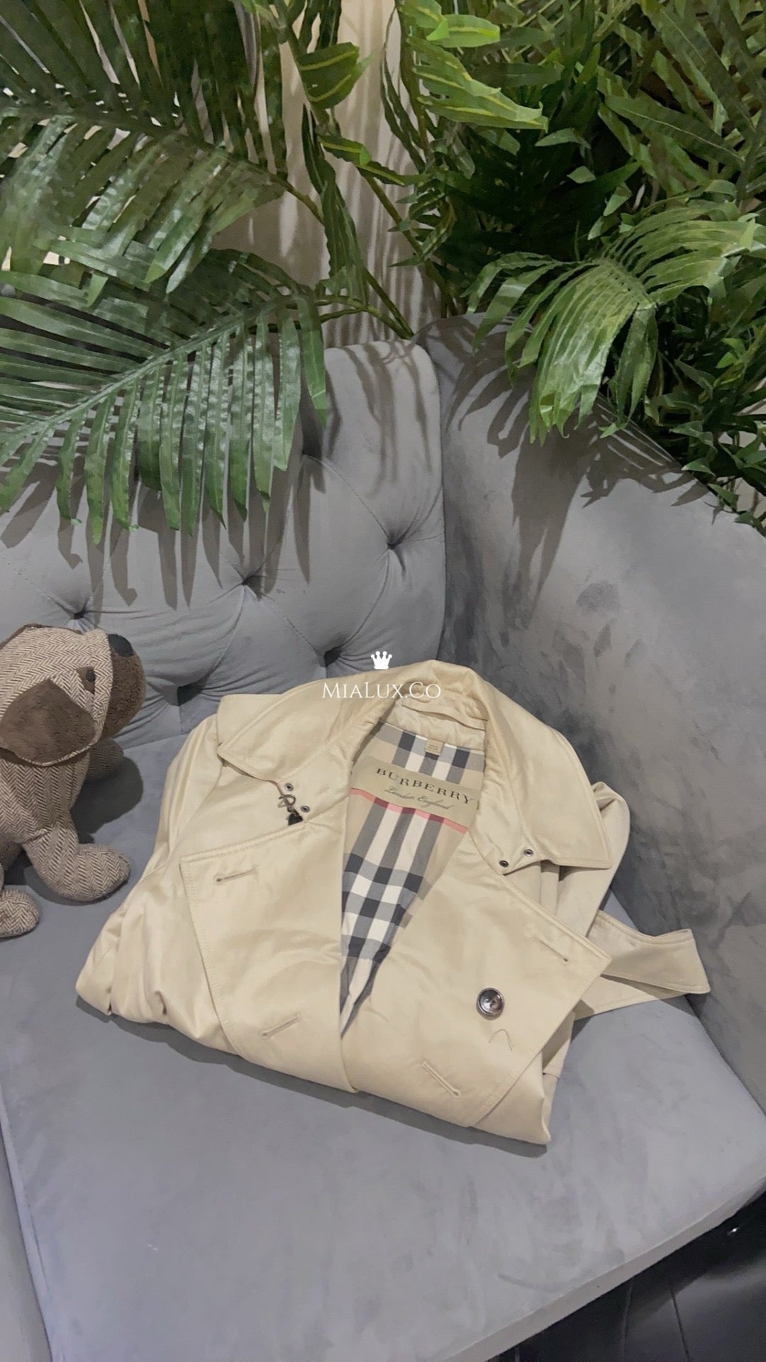 *現貨*@Burberry Harbourne 女款長版風衣-淺棕UK6 P23000 /T35000