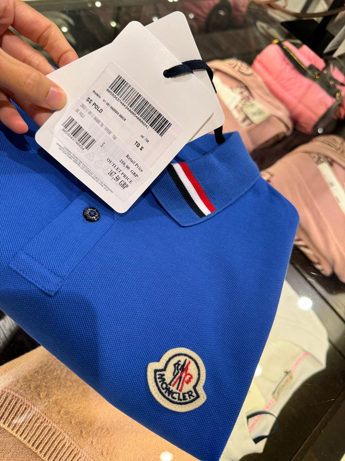 @Moncler 男生款單領飾邊Polo衫/167 🔔限時折🉐8320