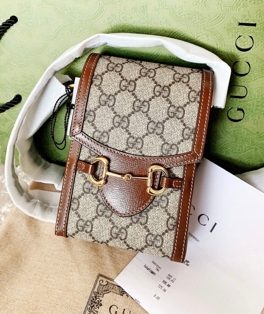 Gucci 1955 Horsebit Mini 迷你款馬銜手機包/850 🉐35000