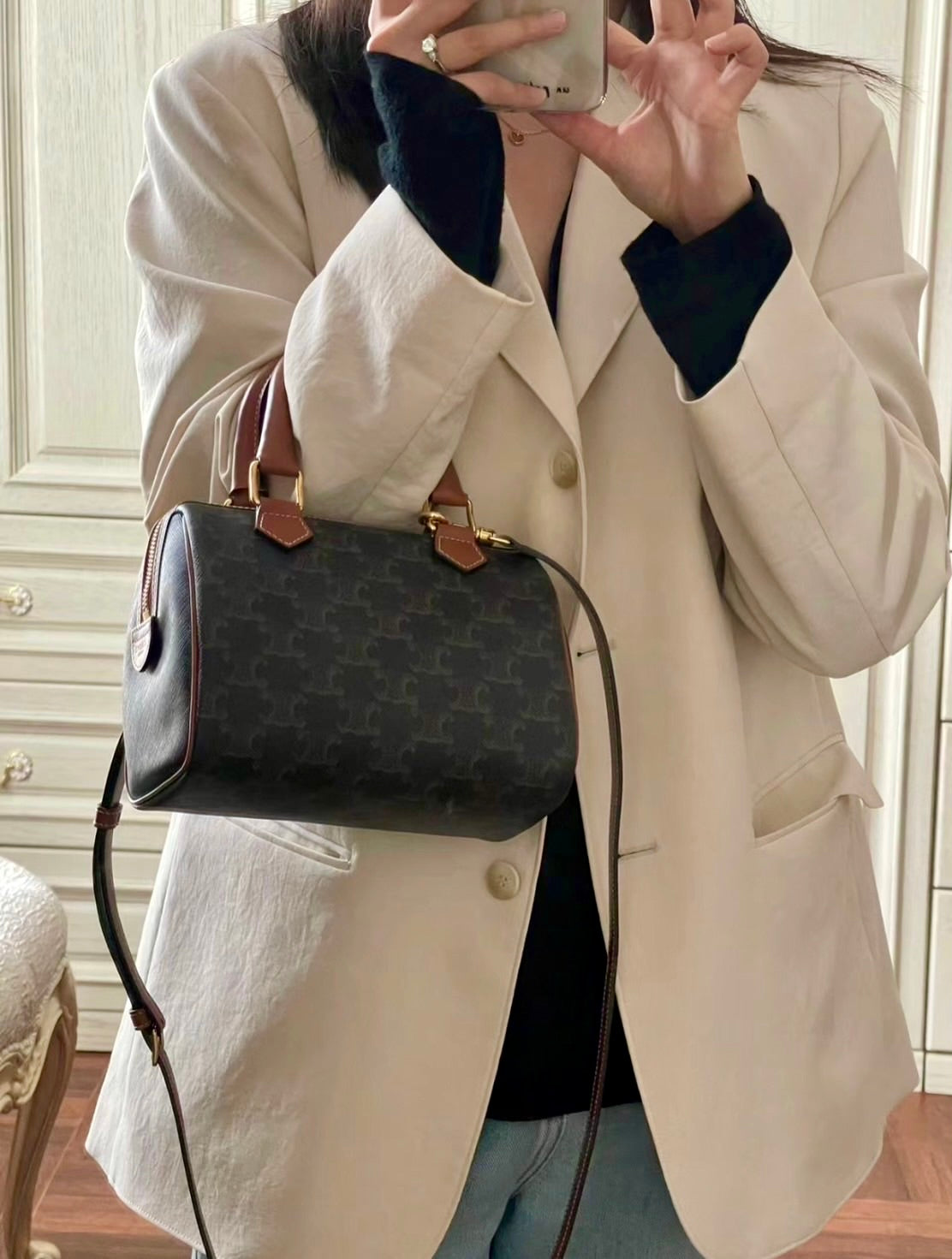 Celine▪️Boston Triomphe S 小款老花波士頓包/1300E1350 🉐48250🇪🇺