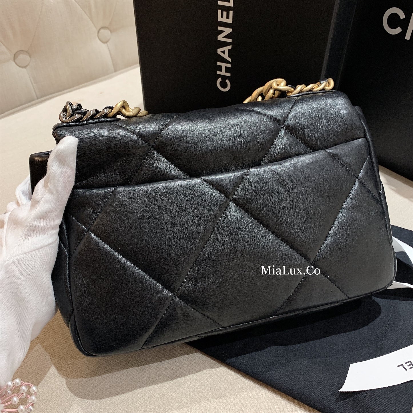 CHANEL✨| 19 LARGE LAMBSKIN HANDBAG 大款經典19小羊皮翻蓋鍊包 AS1161 *£5,890