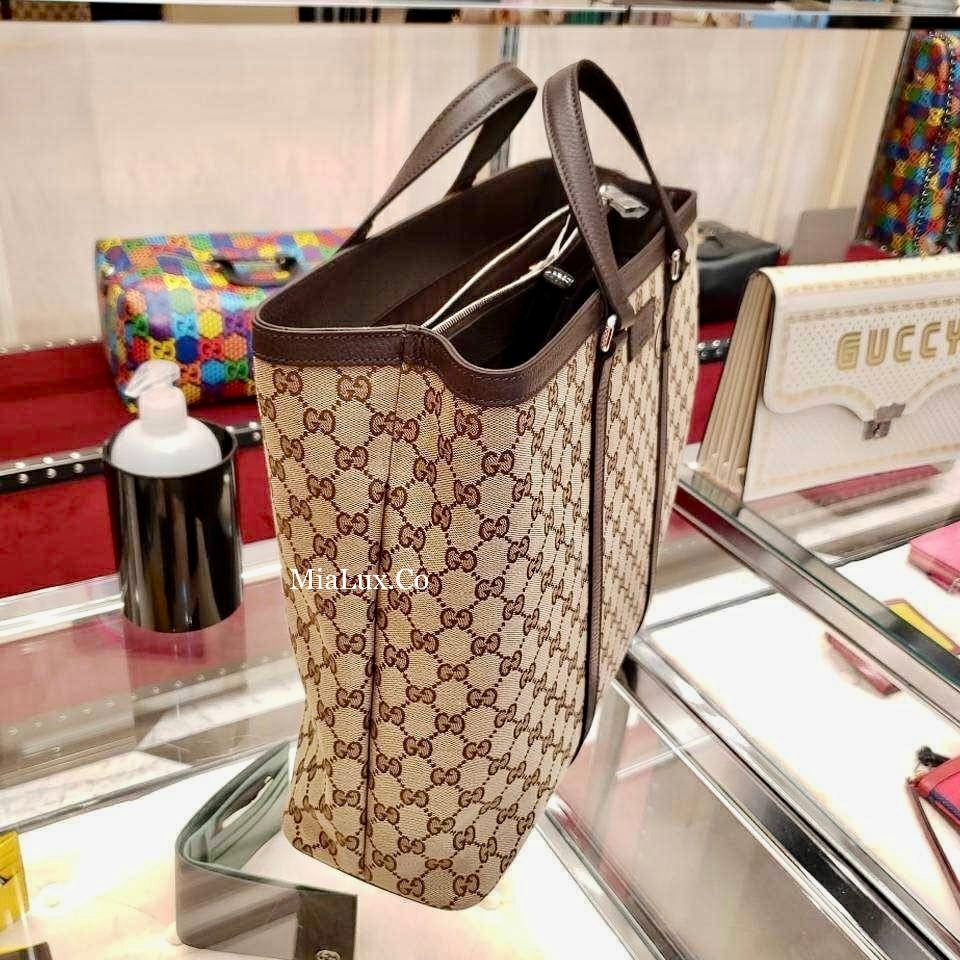 *@Gucci Canvas Tote L 大款男女款老花托特包/P500