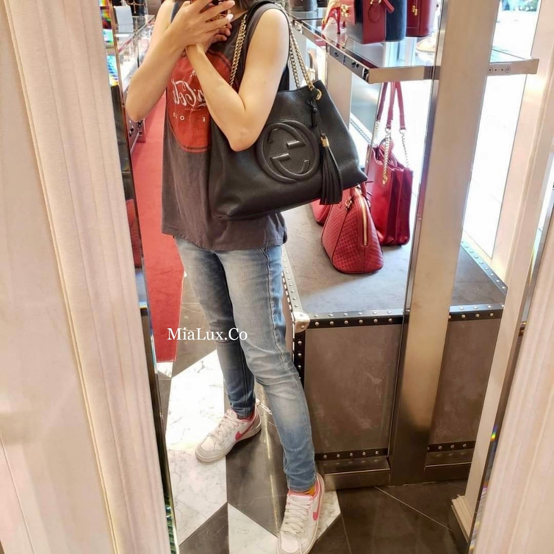 @Gucci▪️Soho Tote 浮雕托特包/P1175 🔔限時折🉐53880