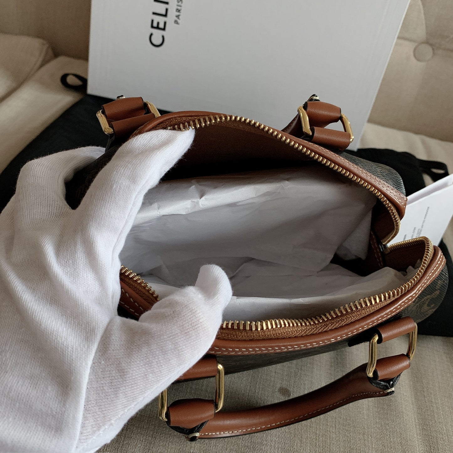 Celine▪️Boston Triomphe S 小款老花波士頓包/1300E1350 🉐48250🇪🇺