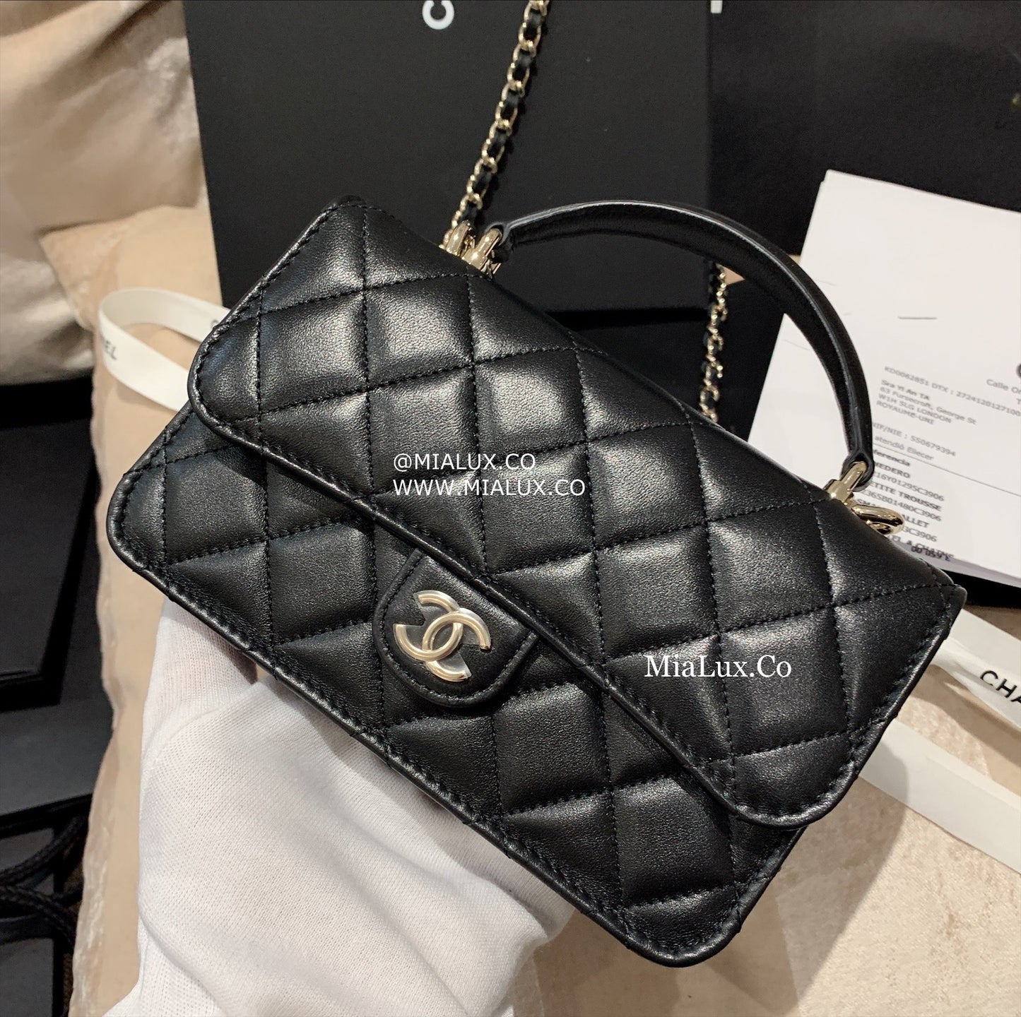 CHANEL▶︎✨| MINI WOC WITH HANDLE 迷你翻蓋手把WOC錢包 AP3226 -