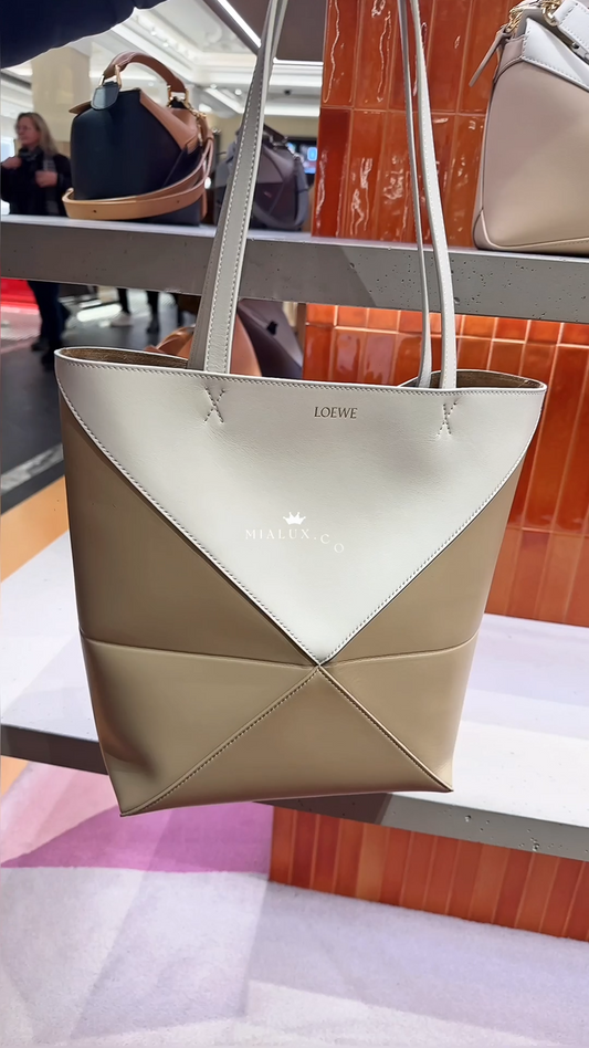 Loewe▪️Puzzle Fold Tote 中款拼色拼圖折疊包/1550
