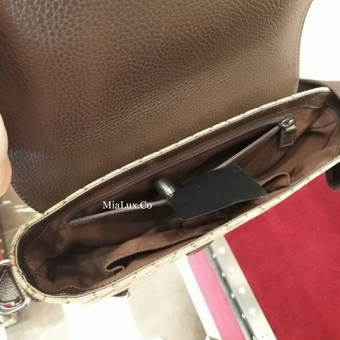 *@Gucci 男生款老花織布郵差包/ 小款P470 / 大款 P490