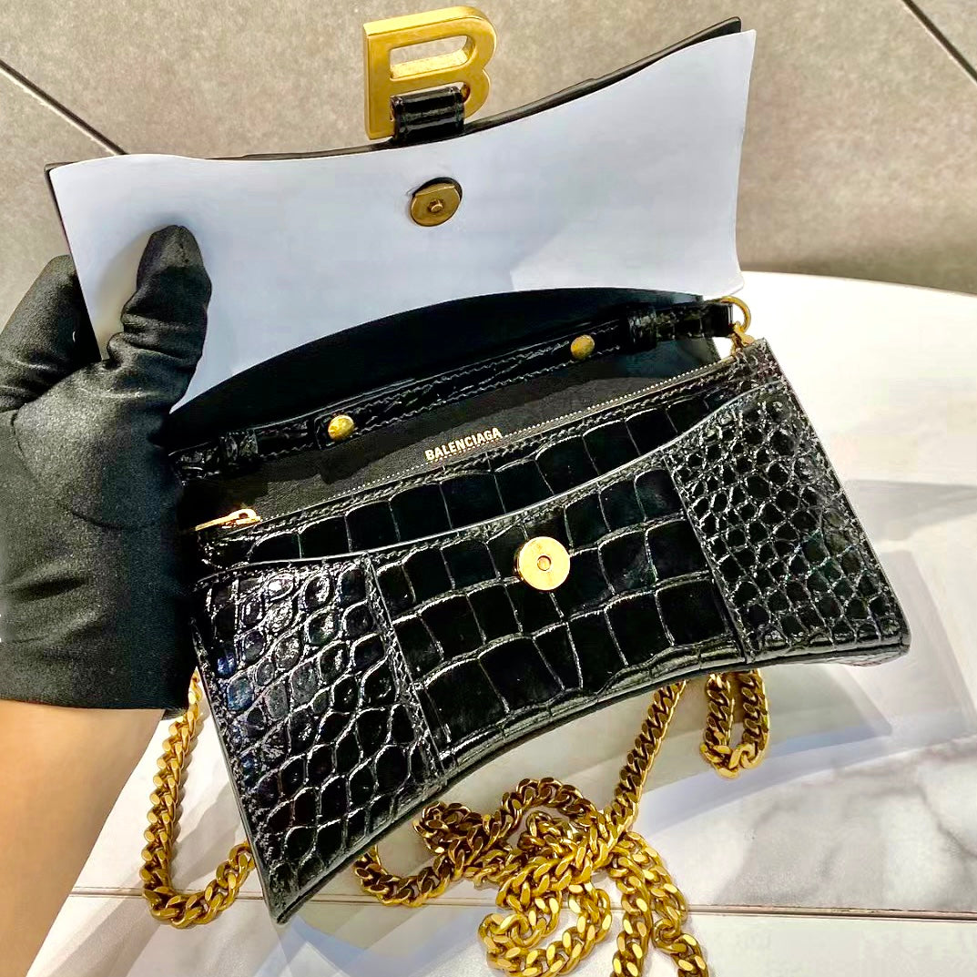 Balenciaga▪️Hourglass WOC鱷紋WOC沙漏包/1270O896 ㊙️折扣🉐37630💰