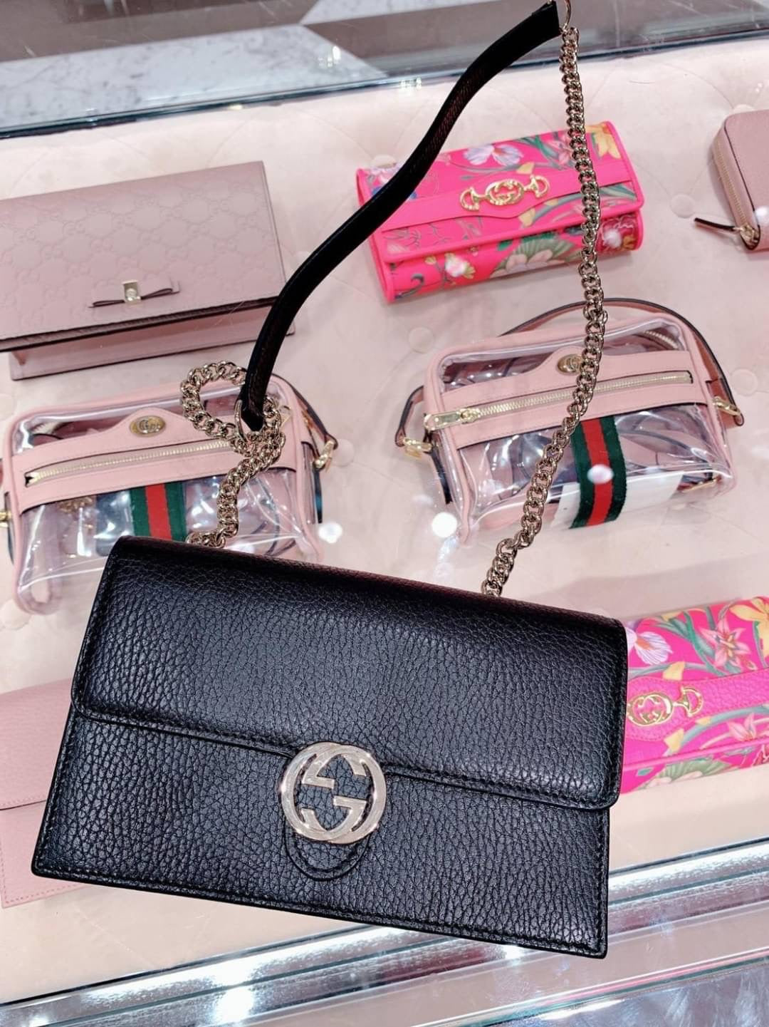 *@Gucci▪️GG WOC 雙G銀扣WOC包/P435 🔔限時折🉐20580