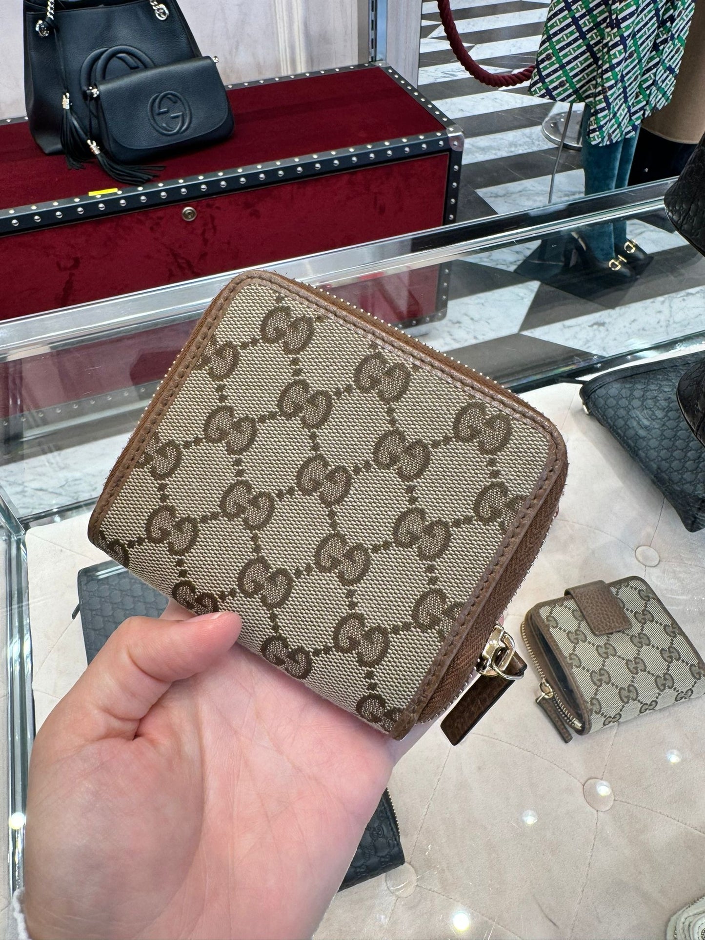 *@Gucci Canvas 織布短夾/440P200 🔔限時折🉐11000