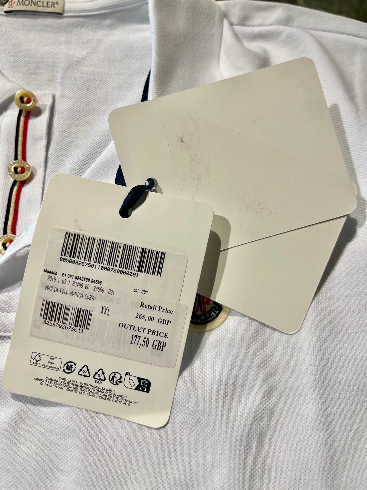 @Moncler Polo 男生款彩釦POLO上衣/265P181 🔔限時折🉐8950