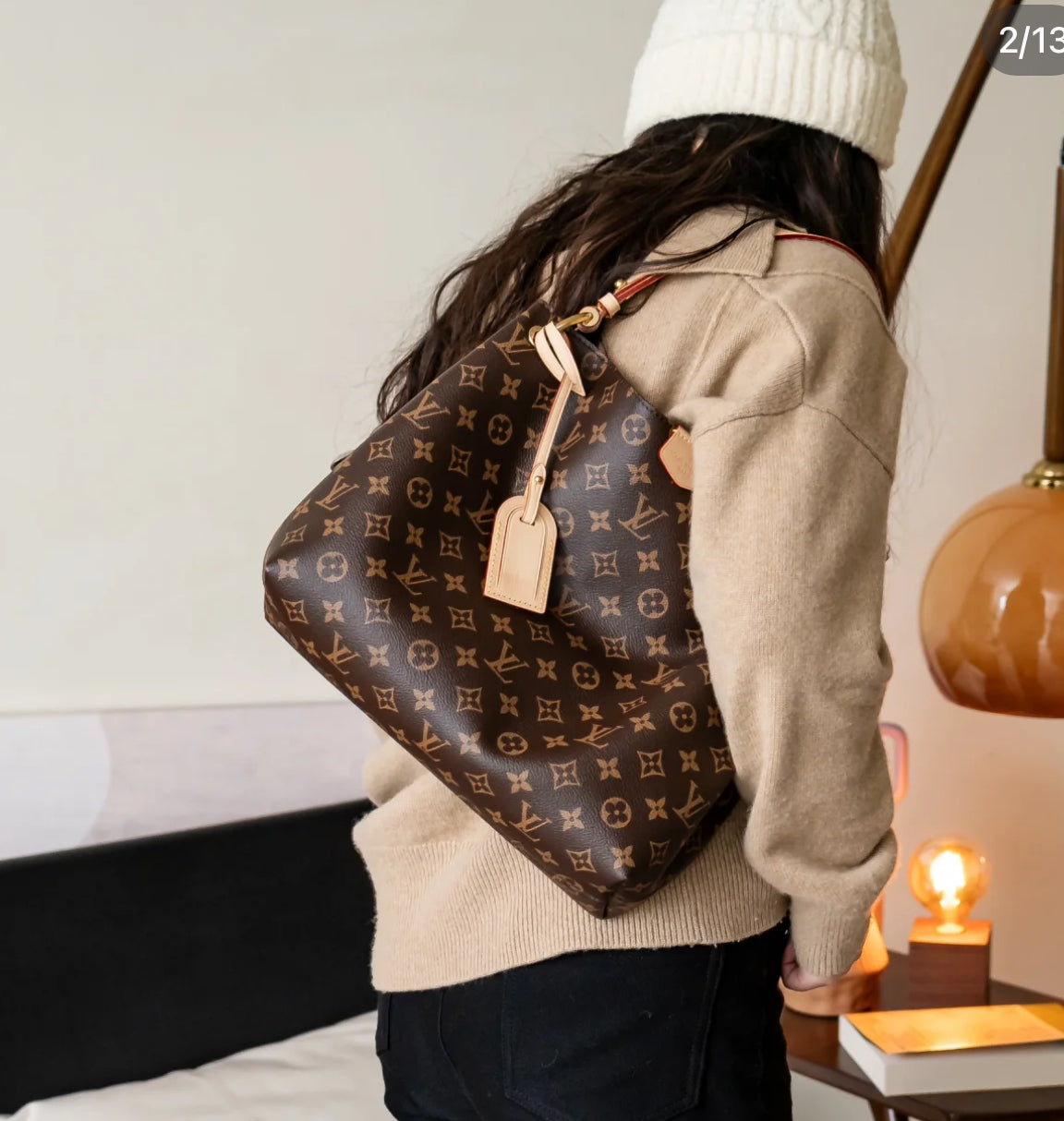 ❌LV Graceful PM Hobo 小款老花肩背包/1330 ✨🉐55530