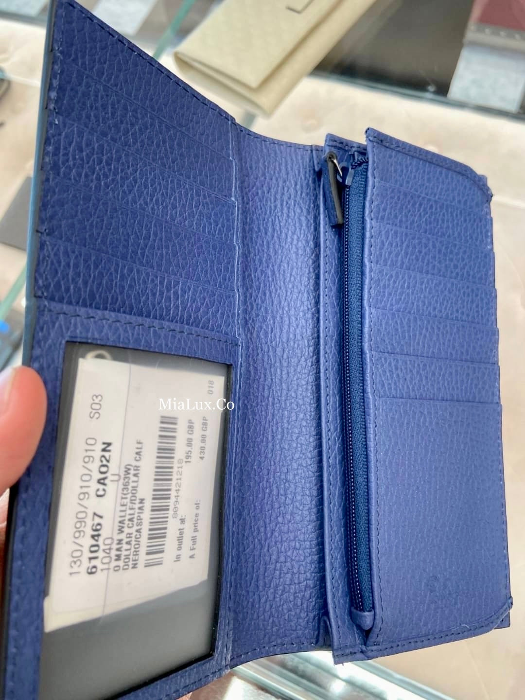 *@Gucci Long Wallet 男女款拼色銀扣長夾/P230