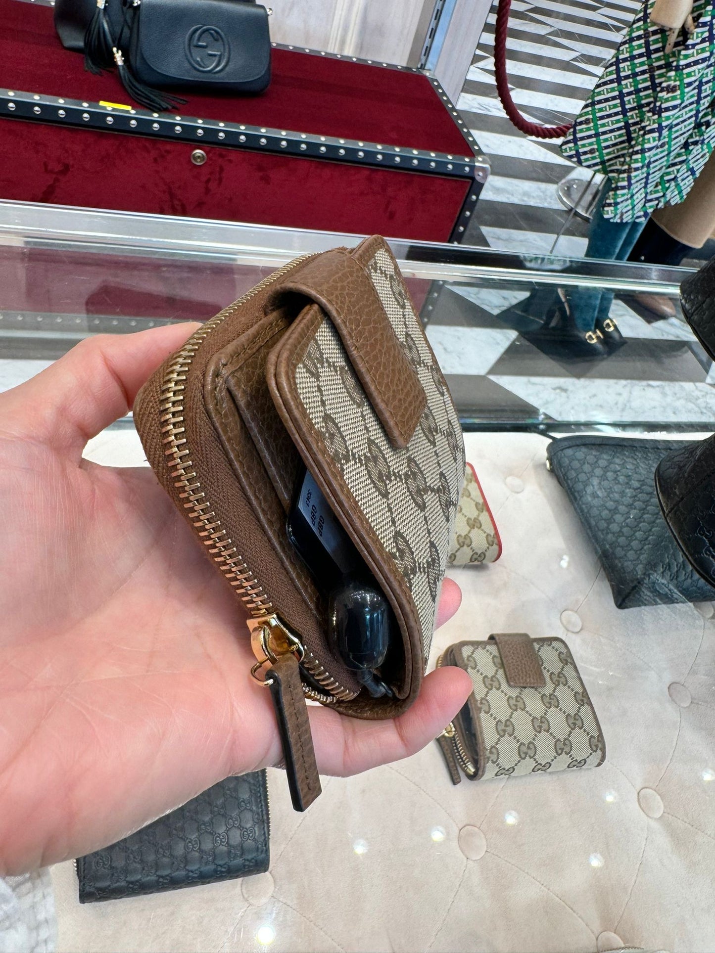 *@Gucci Canvas 織布短夾/440P200 🔔限時折🉐11000