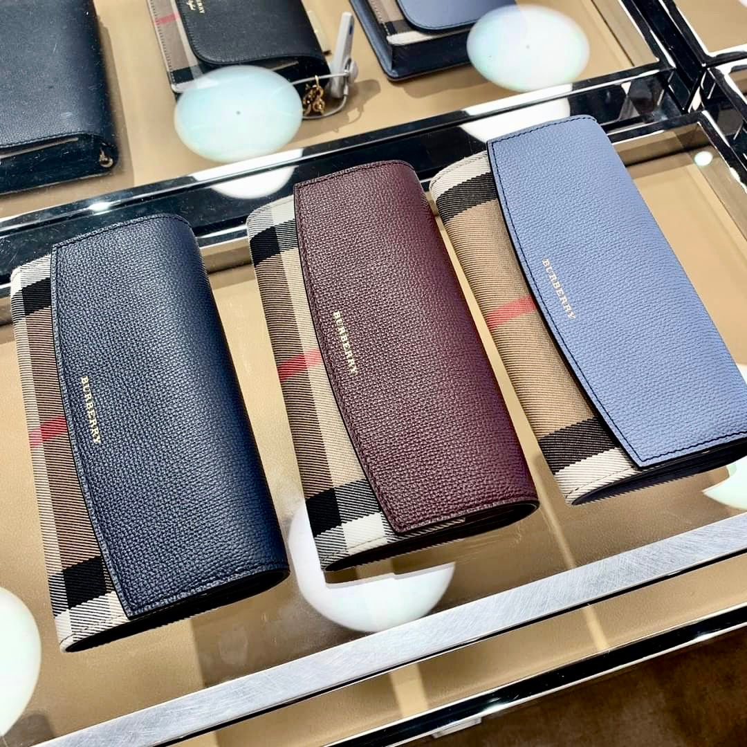 @Burberry Porter House 格紋拚色翻蓋長夾/P239 🔥下殺🉐11760
