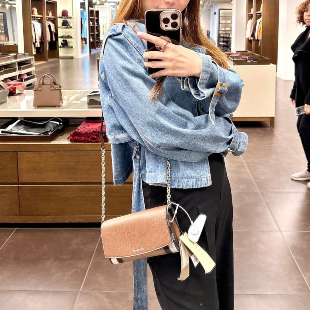 @Burberry Henley 格紋WOC翻蓋包/P299🔥下殺🉐14260