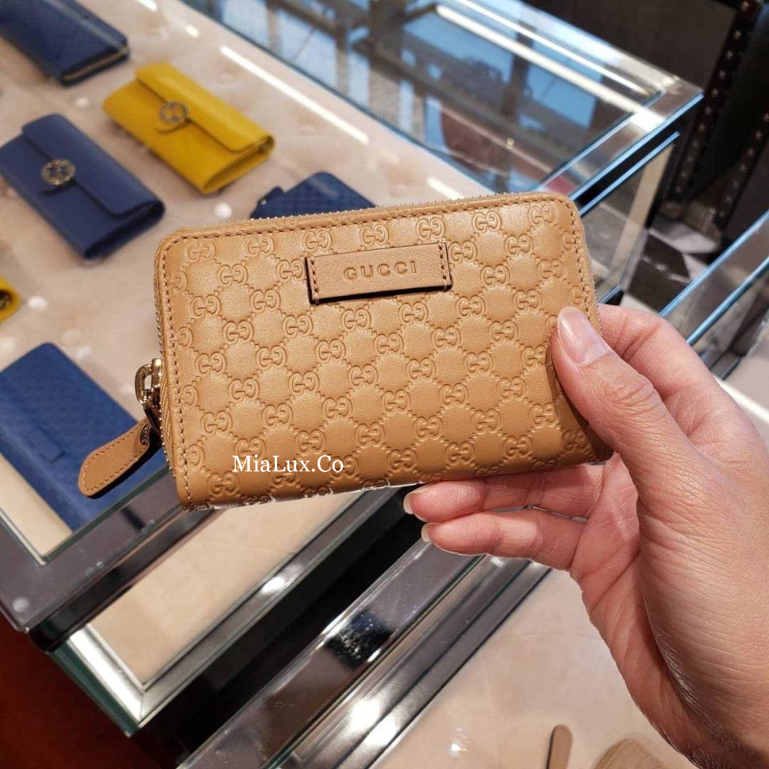 @Gucci Embossed Coin Purse Mini 迷你壓紋拉鍊零錢包/P195 🔔限時折🉐9980