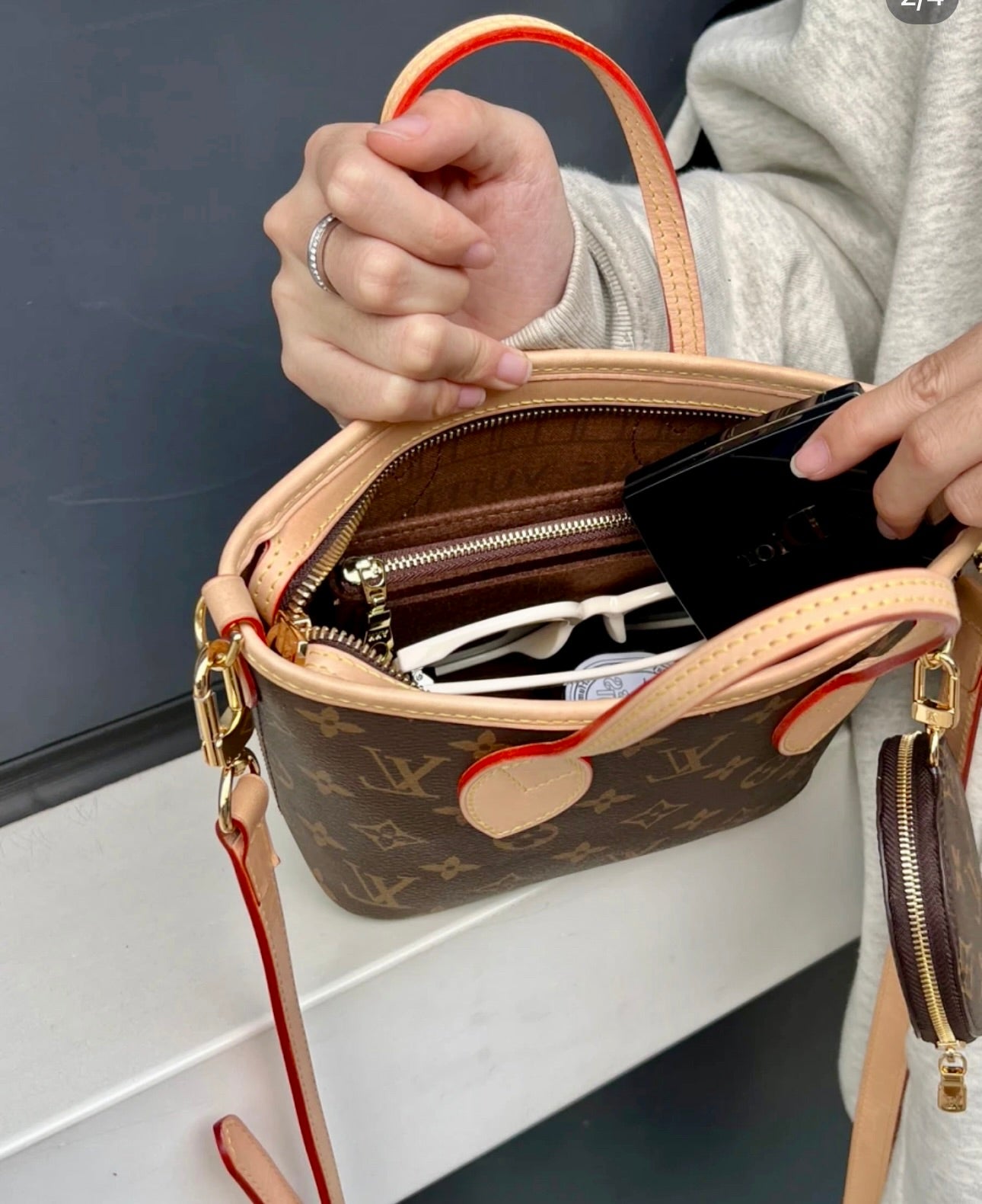 LV Neverfull BB 老花菜籃子/1660✨🉐70720
