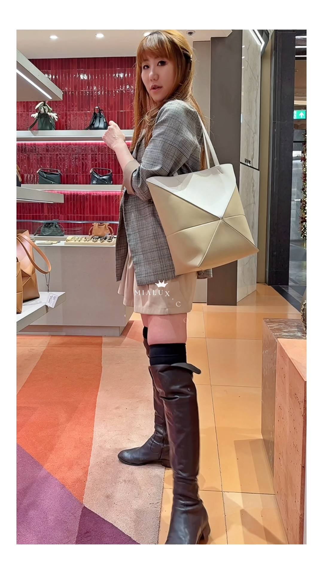 Loewe▪️Puzzle Fold Tote 中款拼色拼圖折疊包/1550