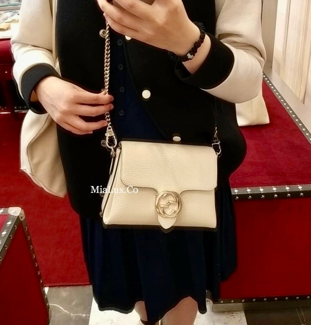 *@Gucci▪️Calfskin Flap Bag 梯形銀扣翻蓋包/P690 🔔限時折🉐32050