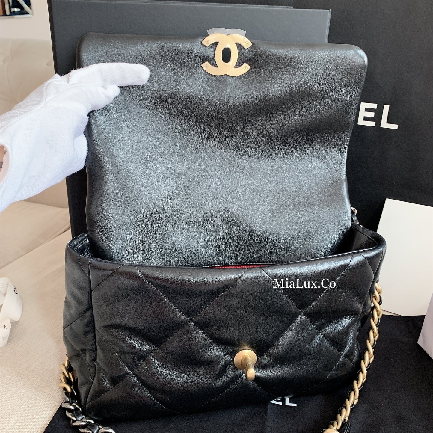 CHANEL✨| 19 LARGE LAMBSKIN HANDBAG 大款經典19小羊皮翻蓋鍊包 AS1161 *£5,890