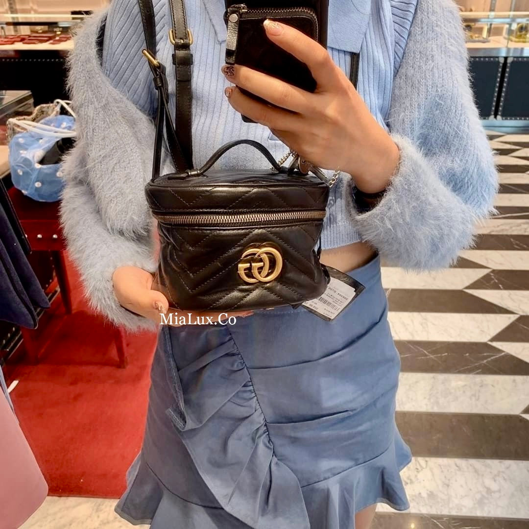 Gucci GG Marmont Mini Top Handle 上把手化妝後背包/P845