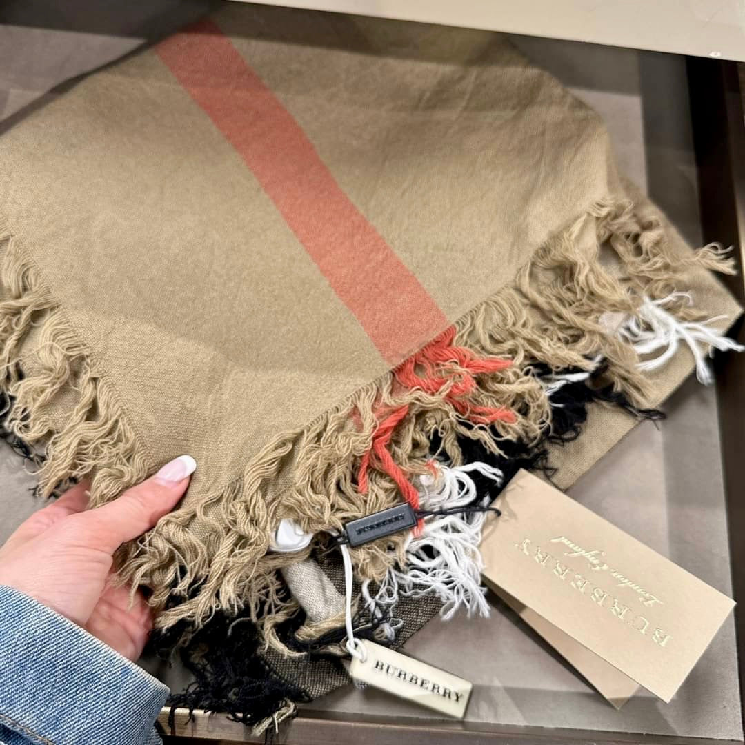 @Burberry Colour CK Square 格紋羊毛大方巾/189 🔥下殺🉐9980