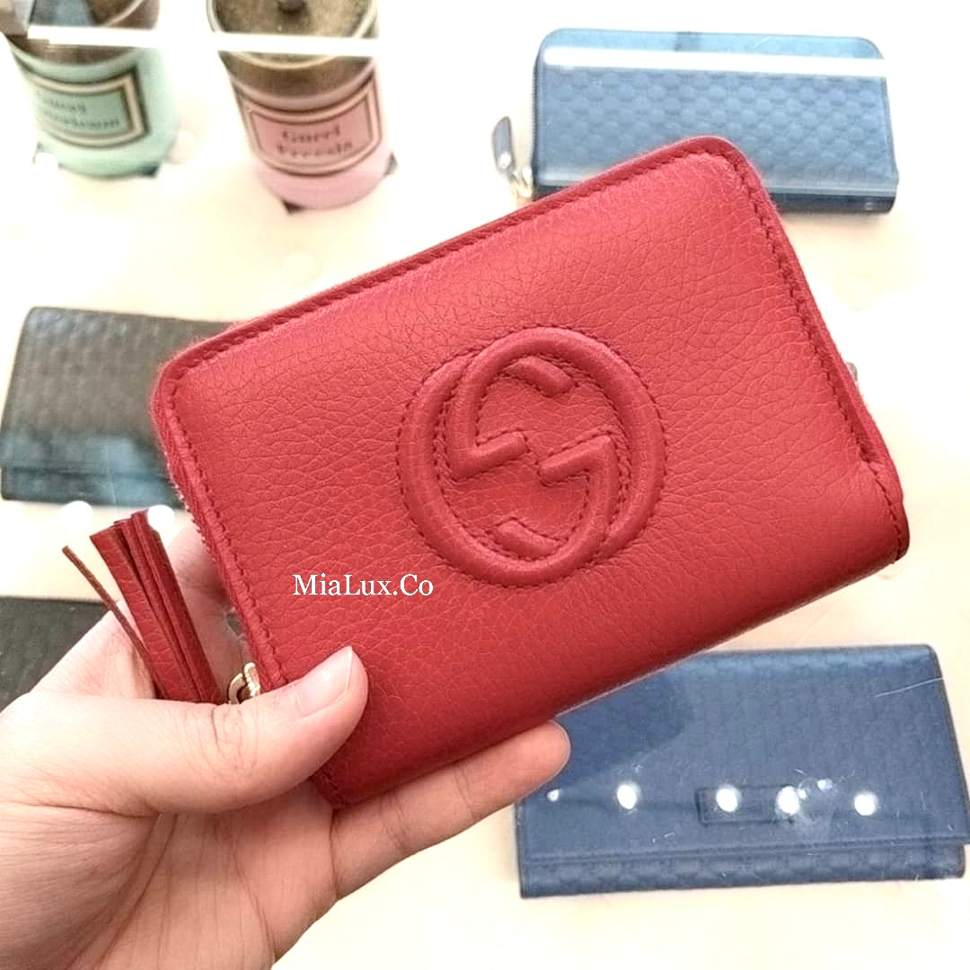 *@Gucci Soho Wallet 浮雕拉鍊短夾/P230