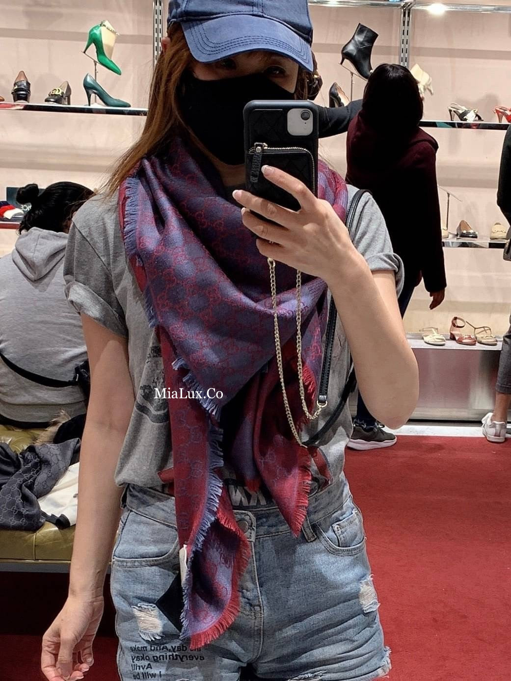 *@Gucci Wool Scarf Square 羊毛大方巾/P180
