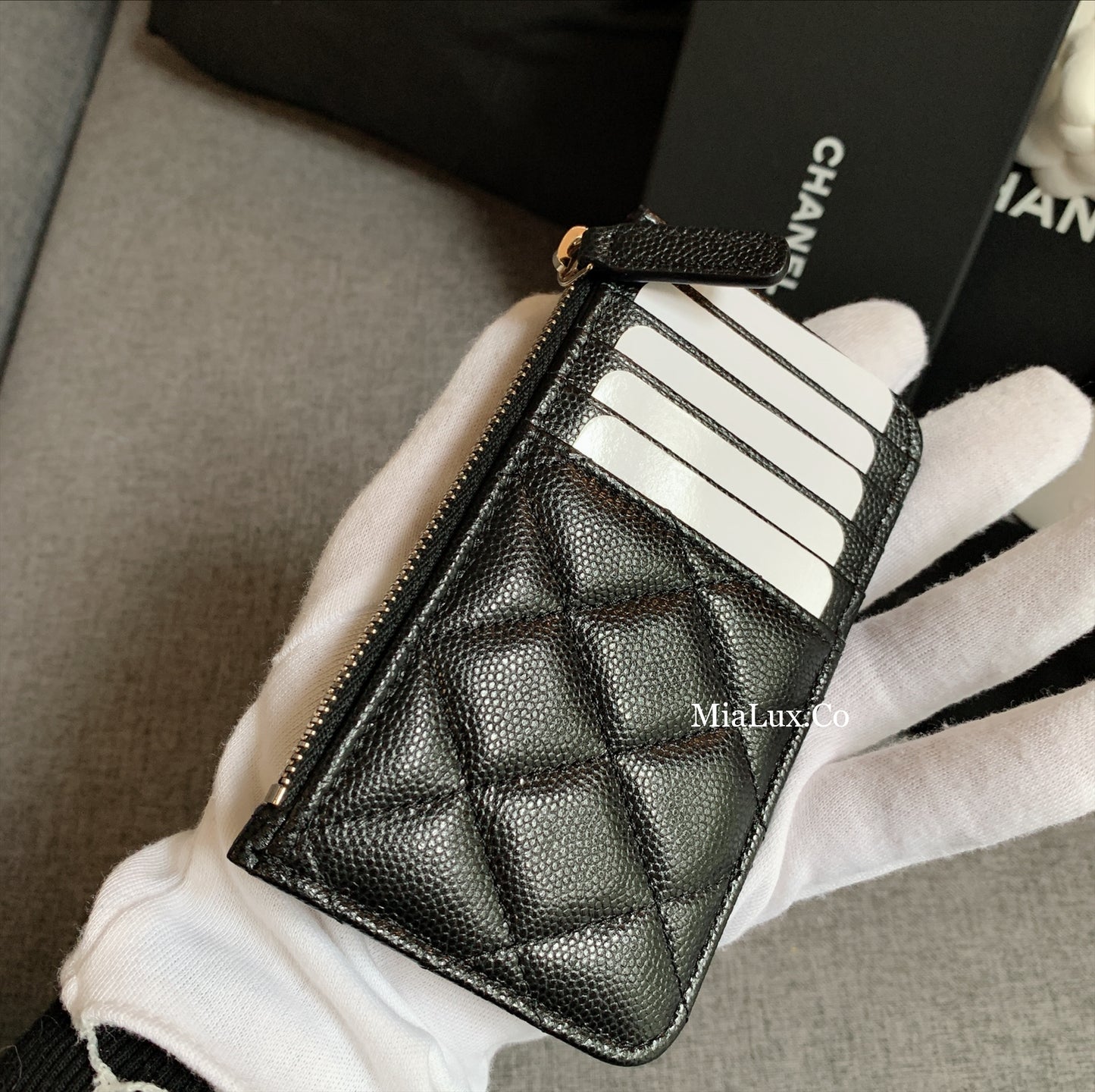 CHANEL▪️CF CARD HOLDER 拉鍊卡層卡夾 -