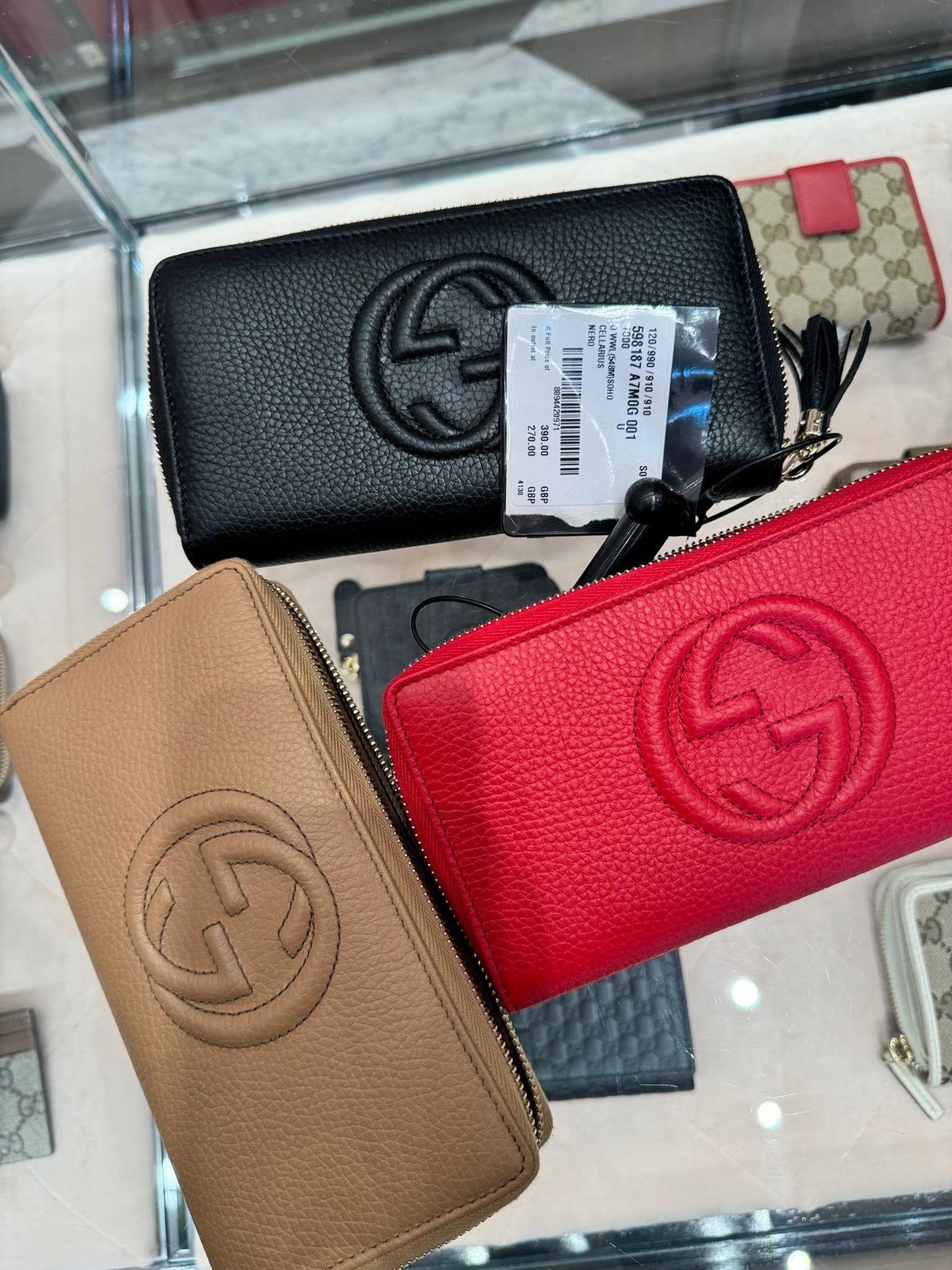 *@Gucci▪️Soho Zip 浮雕拉鏈長夾/390P270 🔔限時折🉐12950