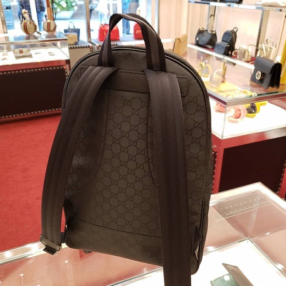 *@Gucci Canvas Backpack 男女款老花後背包/P545