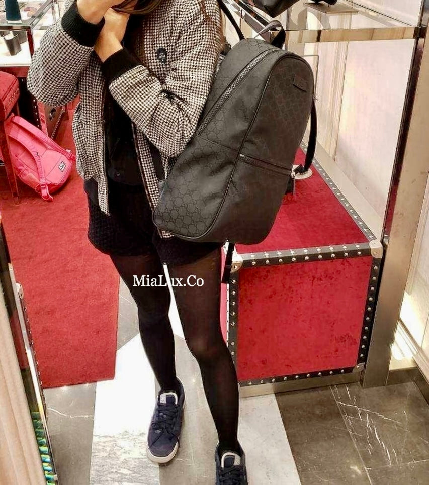 *@Gucci Canvas Backpack 男女款老花後背包/P545