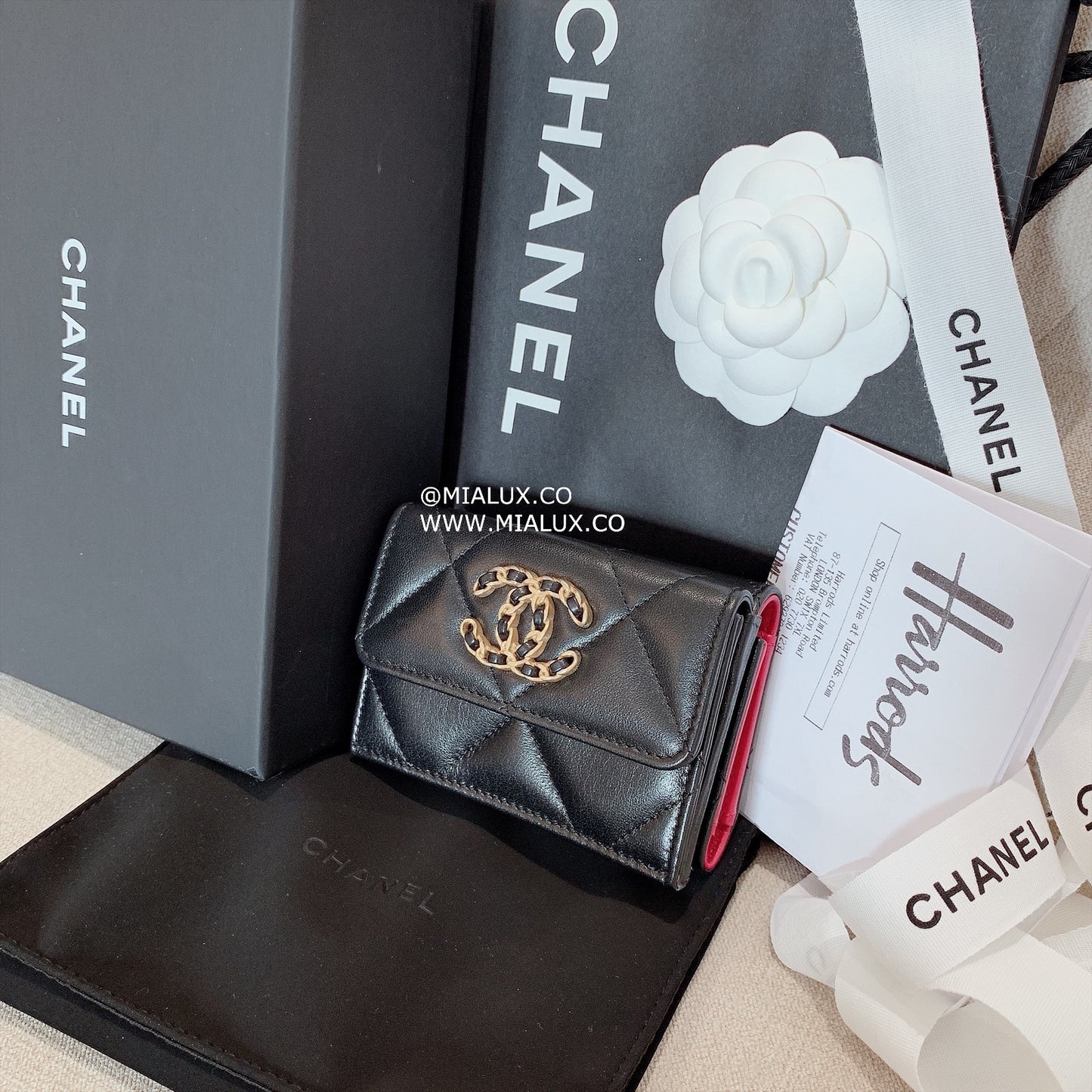 CHANEL▪️19 翻蓋雙層短夾 -