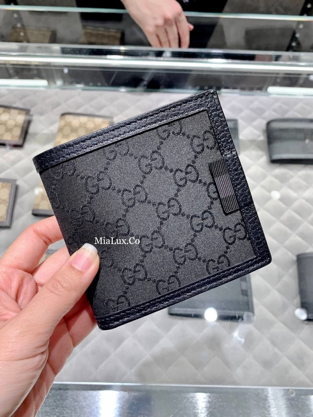 *@Gucci Canvas Wallet 男女款老花零錢短夾/P220