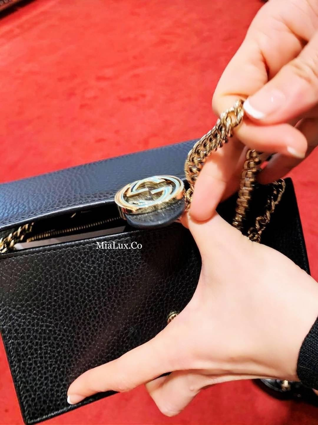 *@Gucci▪️GG WOC 雙G銀扣WOC包/P435 🔔限時折🉐20580