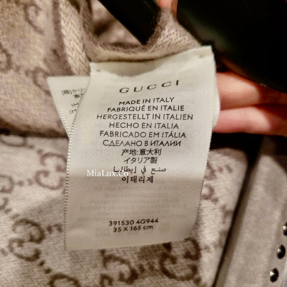 *@Gucci Wool Scarf  男女款邊飾羊毛厚長條圍巾/P220