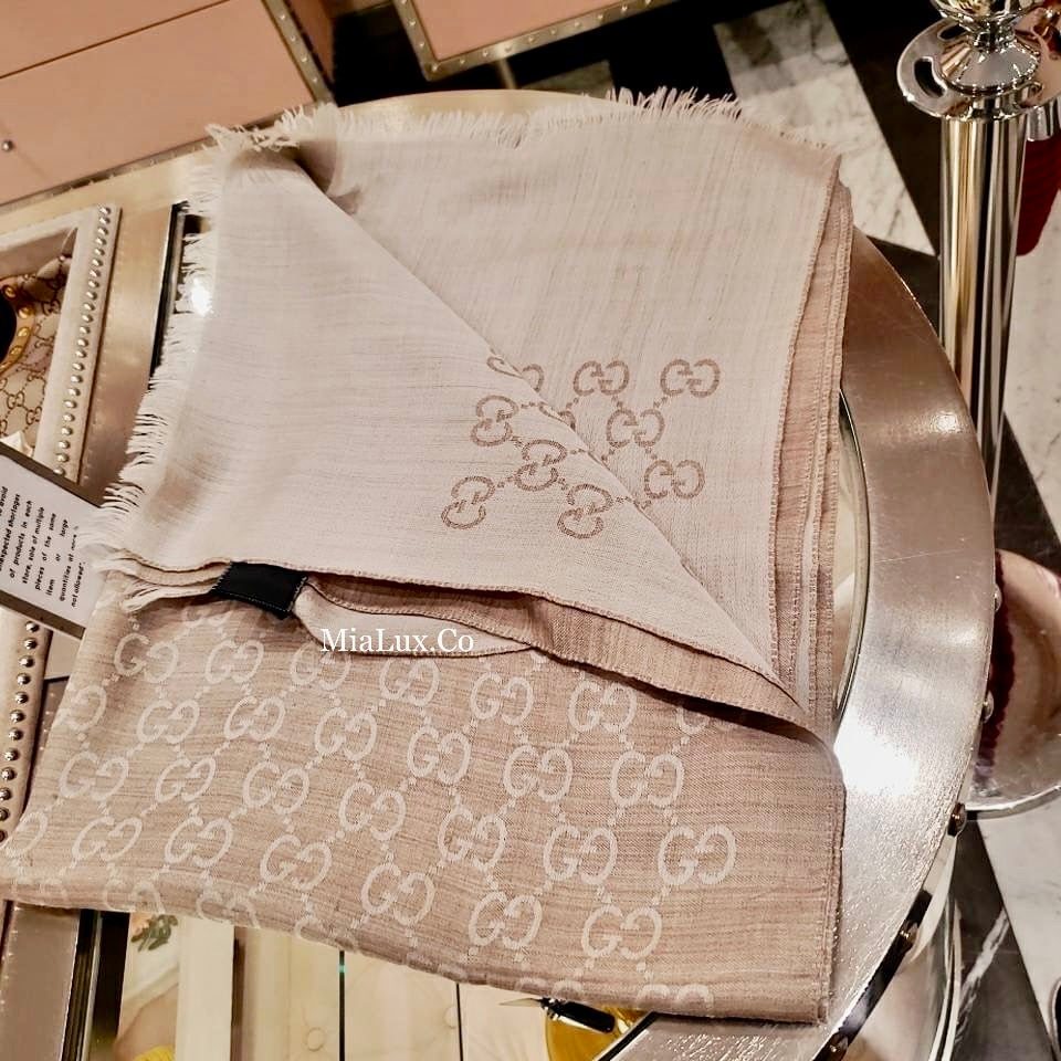 *@Gucci▪️Wool Scarf Long 正反雙色羊毛長條圍巾/P175