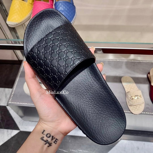 @Gucci Embossed Slippers 男女款壓紋拖鞋/P160