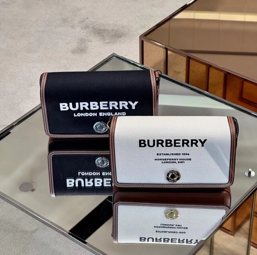 ❌Burberry Horseferry Mini 郵差包-米白