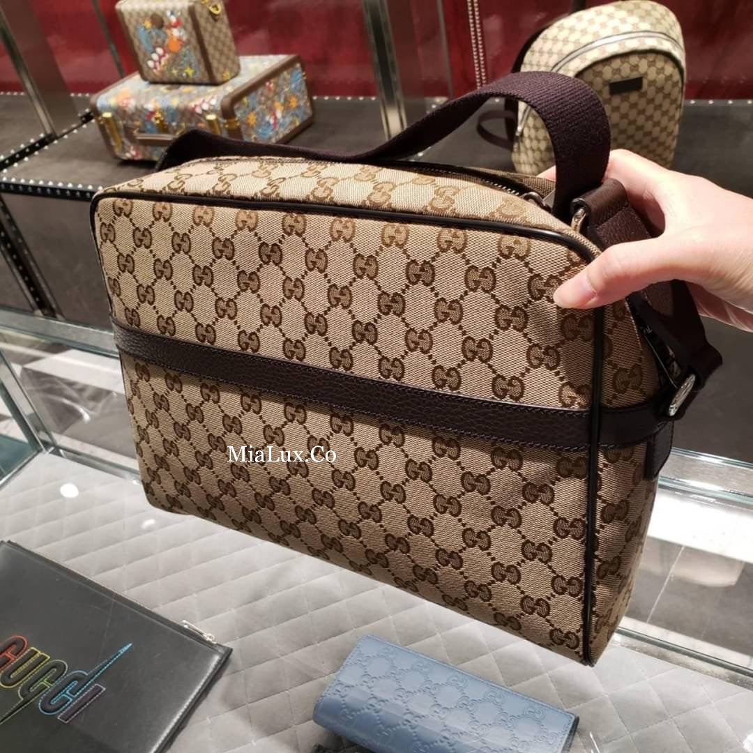 @Gucci Ophidia 男生款老花大郵差包/P490
