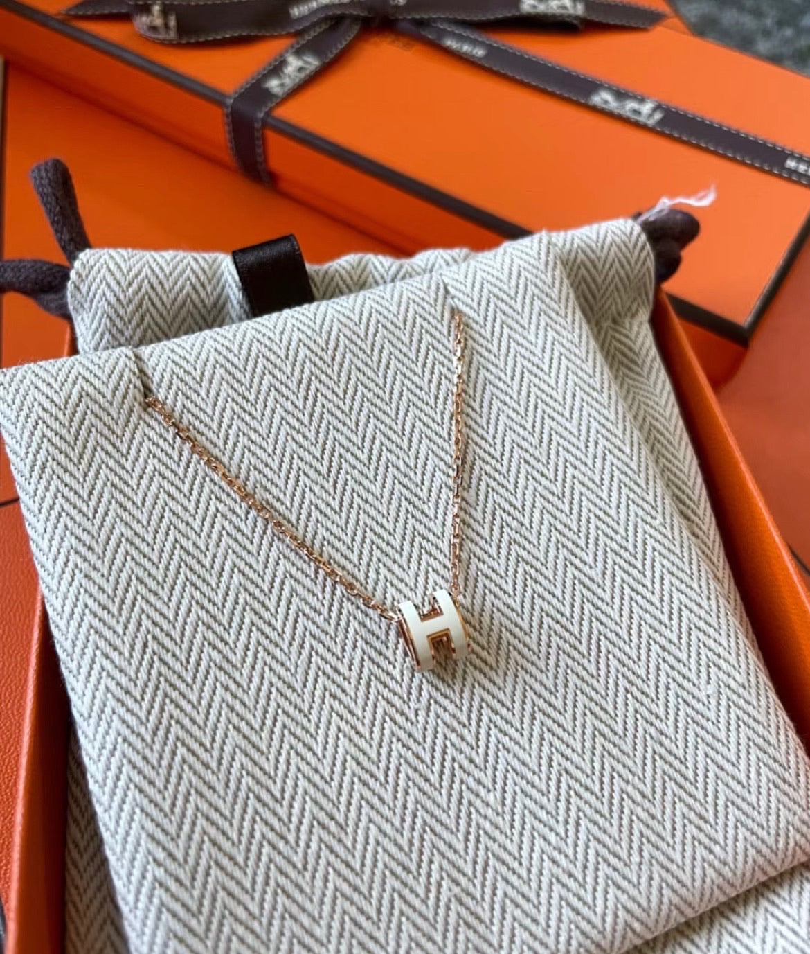 Hermes Mini Pop H Pendant 迷你H項鍊/395 ✨🉐16800
