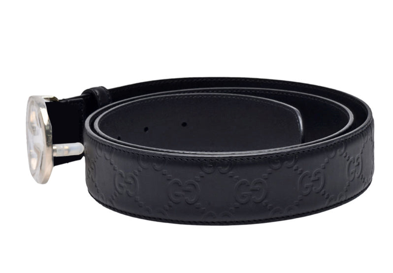 @Gucci Embossed Belt 女款雙G扣壓紋皮帶/P215
