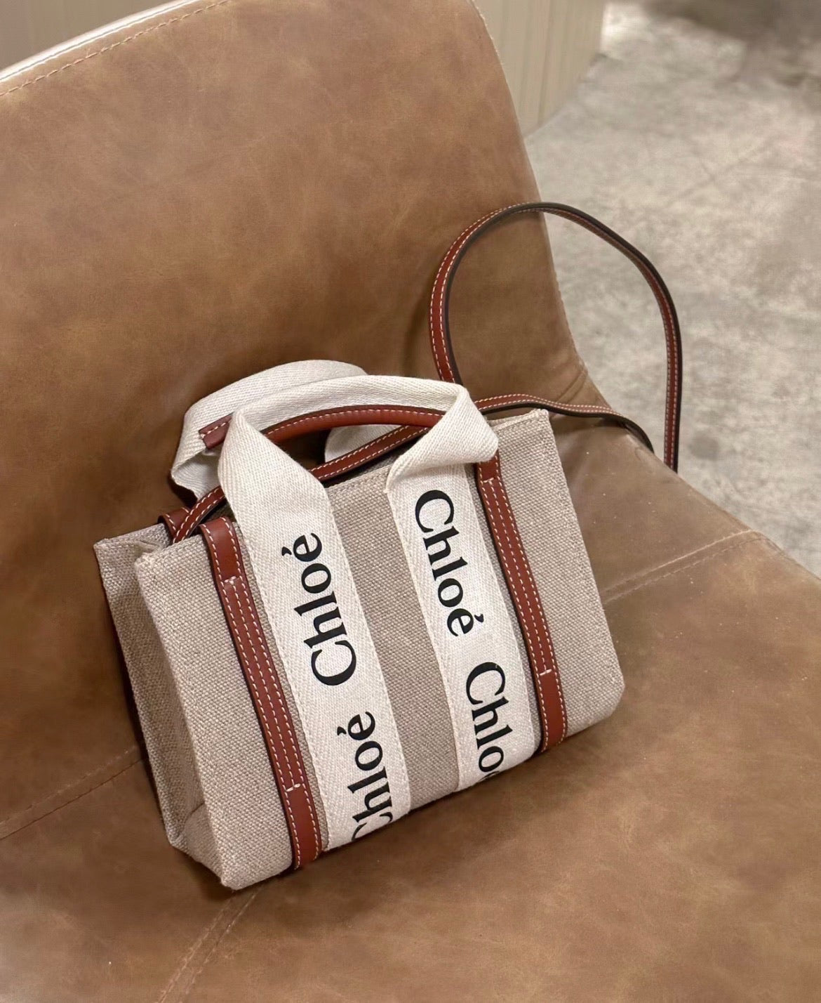 Chloe▪️Woody Tote S 小托特包/875FN512㊙️折扣🉐25800💰🏷️